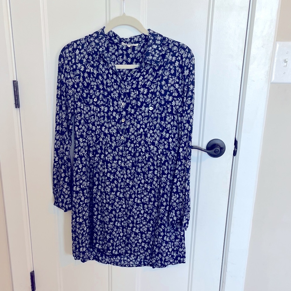 Entro tunic top small Blue floral